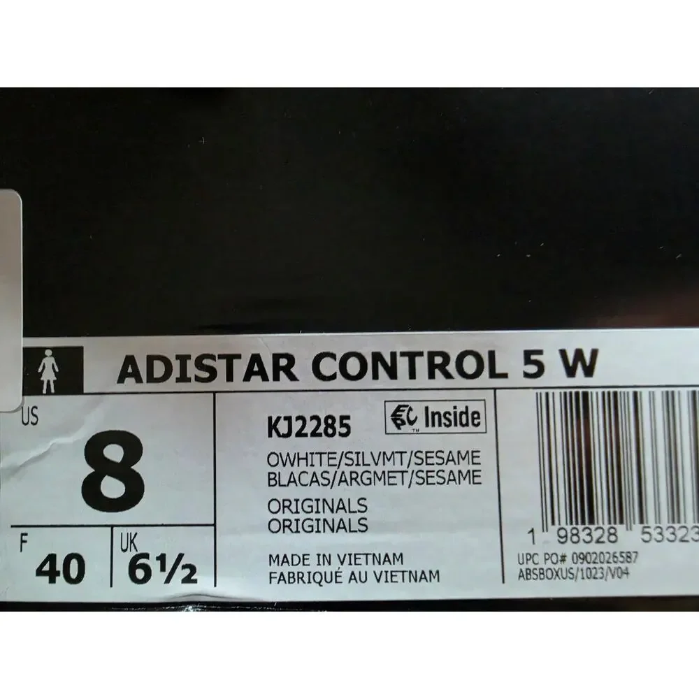 Adidas Adistar Control 5 W Women’s 8 White Silver Sesame – Brand New